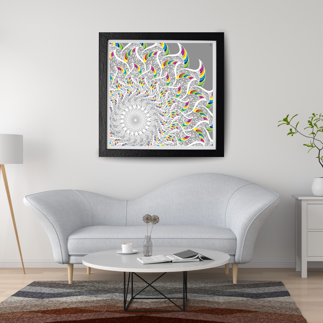 Whispers Of Color White Mandala Art - Instant Download - Printable