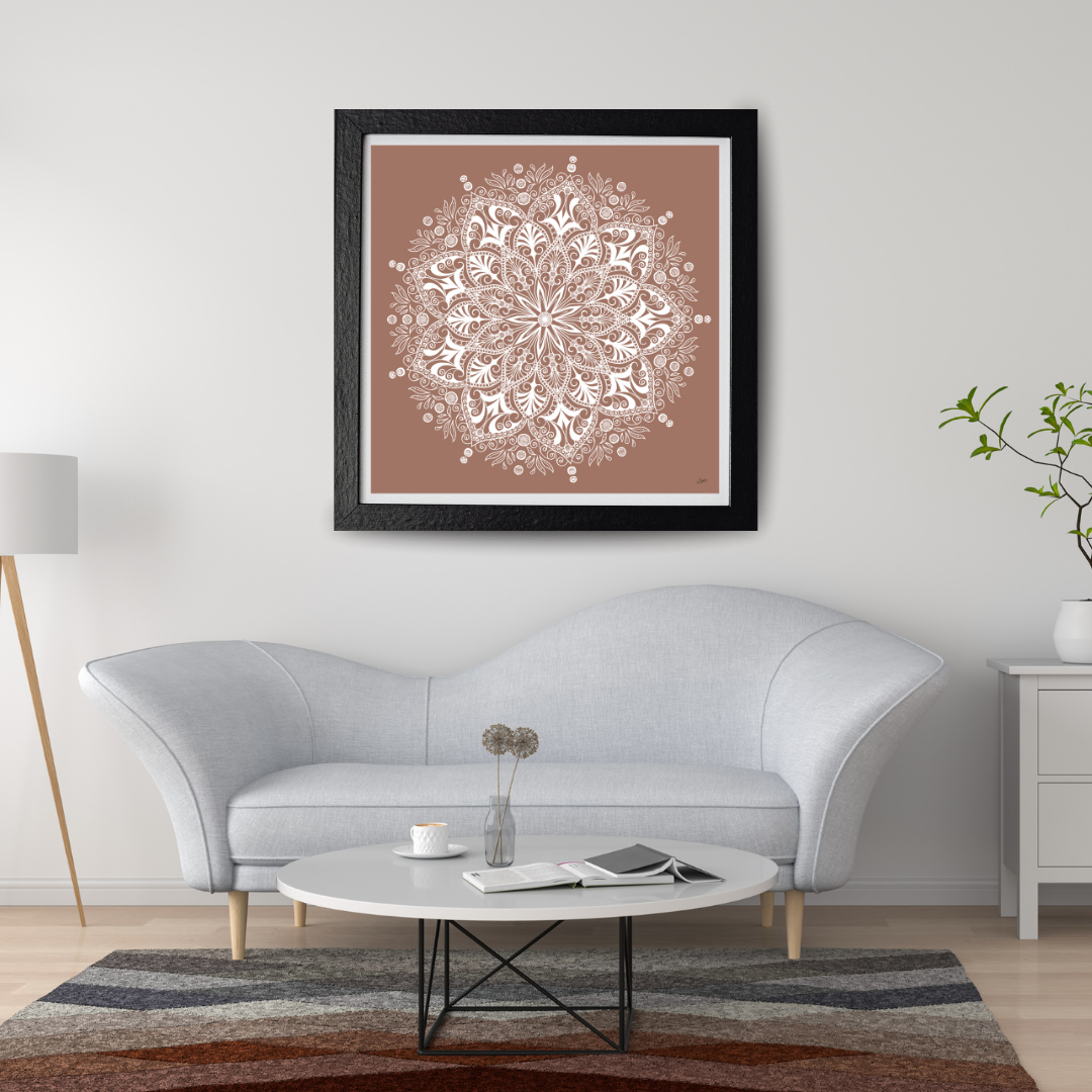 Coffee And Cream Mandala Art - Instant Download - Printable