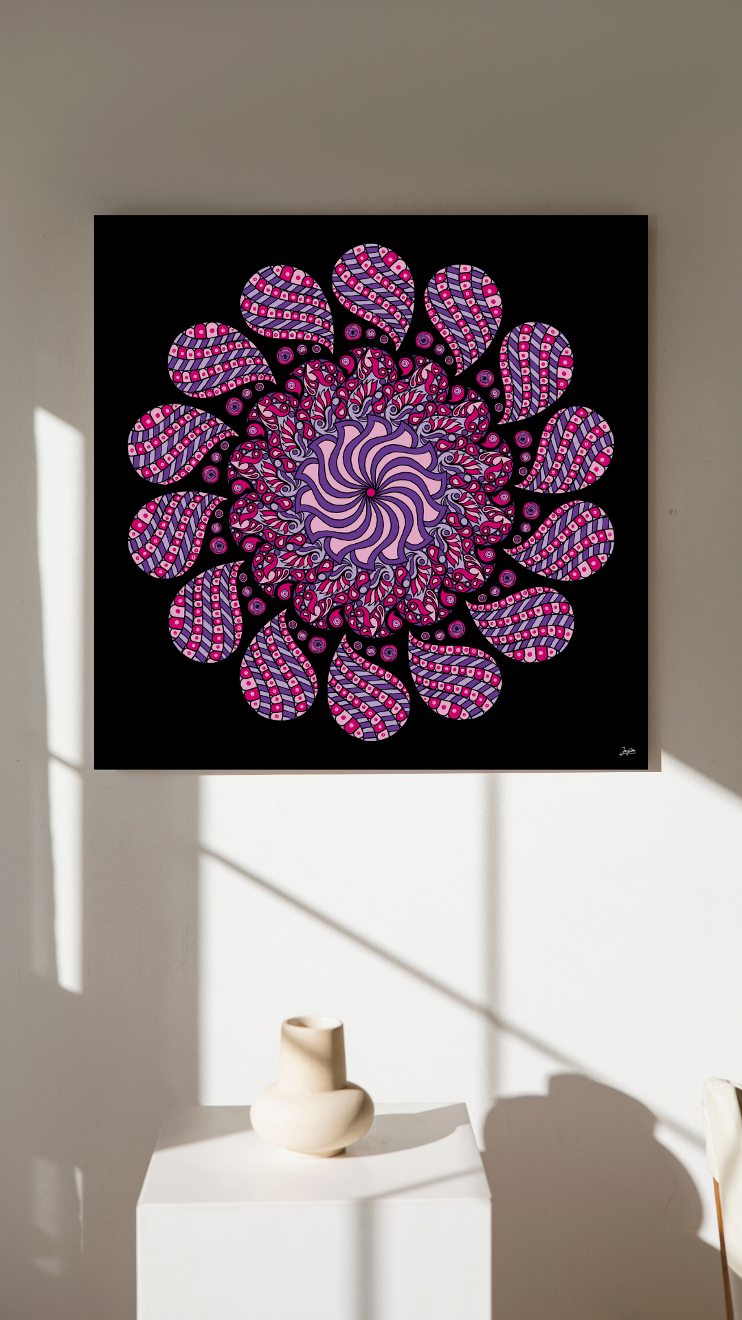 Mauve Majesty A Pink and Purple Mandala Art - Instant Download - Printable