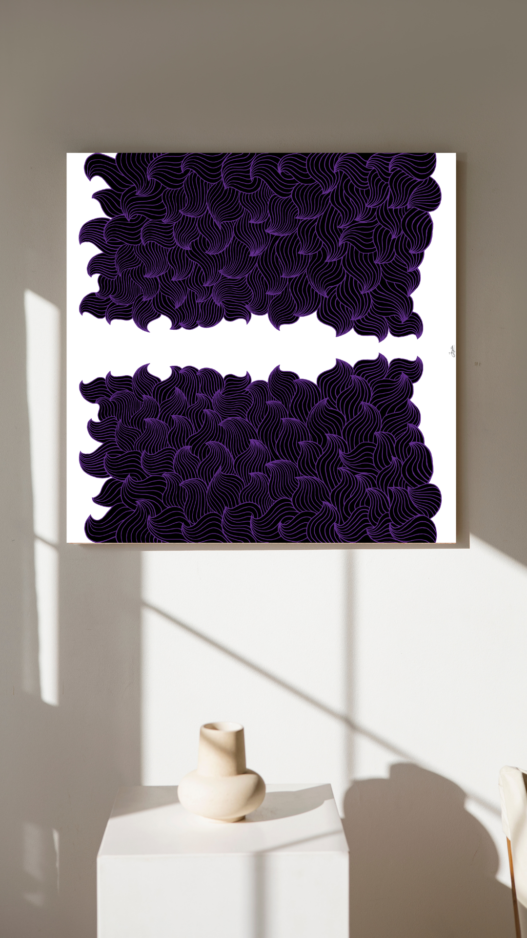 Purple Edged Mandala Pattern Art - Instant Download - Printable