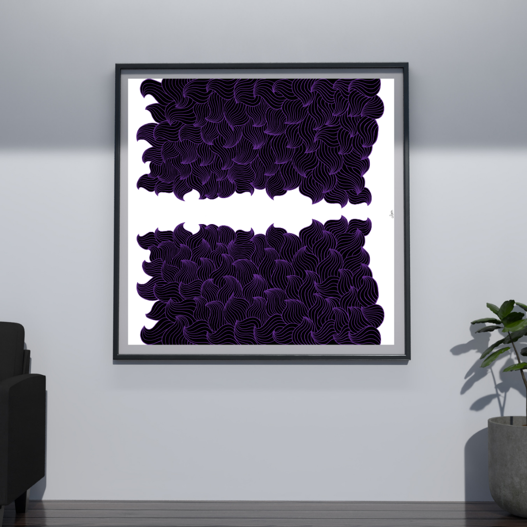 Purple Edged Mandala Pattern Art - Instant Download - Printable