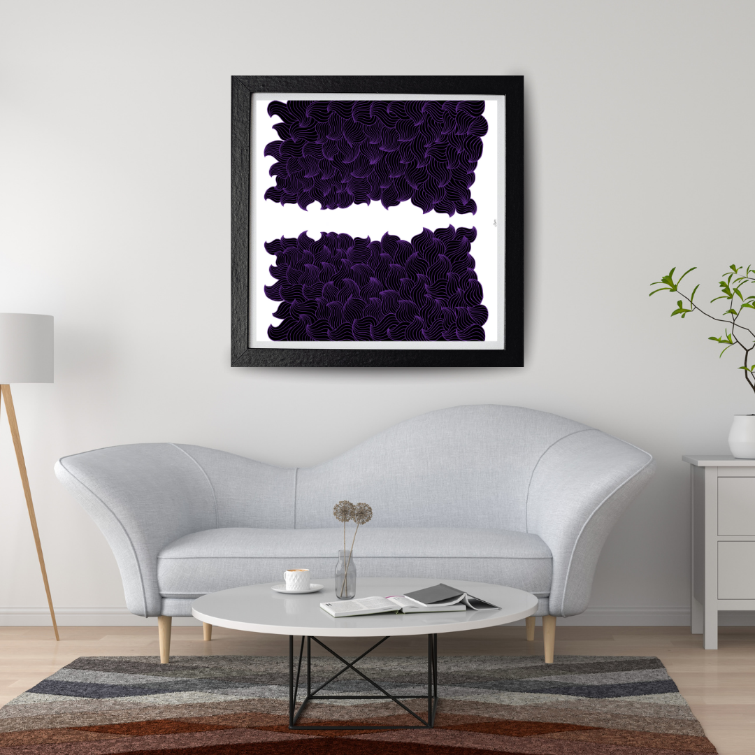 Purple Edged Mandala Pattern Art - Instant Download - Printable