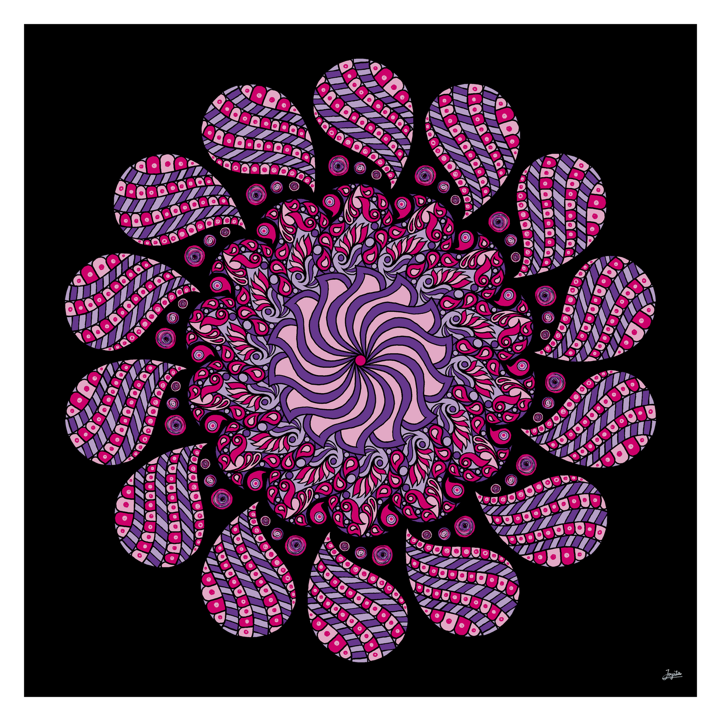 Mauve Majesty A Pink and Purple Mandala Art - Instant Download - Printable