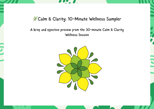 🧘‍♀️ Calm & Clarity – 10-Minute Team Wellness Sampler (Free Mini Kit) - Instant Download - Printable