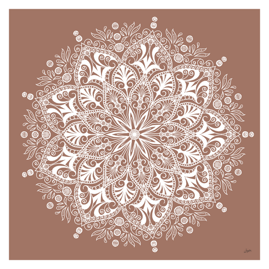 Coffee And Cream Mandala Art - Instant Download - Printable