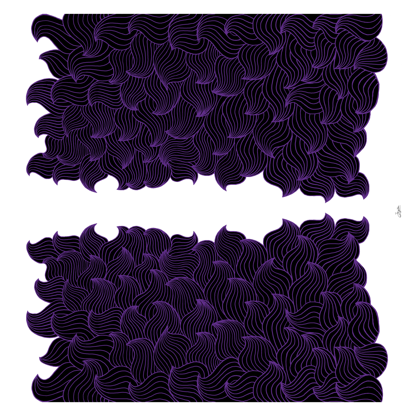 Purple Edged Mandala Pattern Art - Instant Download - Printable