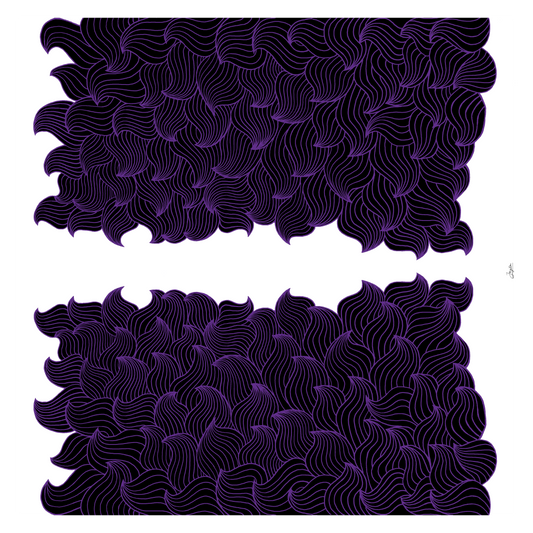 Purple Edged Mandala Pattern Art - Instant Download - Printable