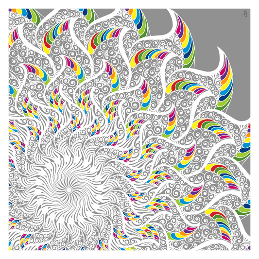 Whispers Of Color White Mandala Art - Instant Download - Printable